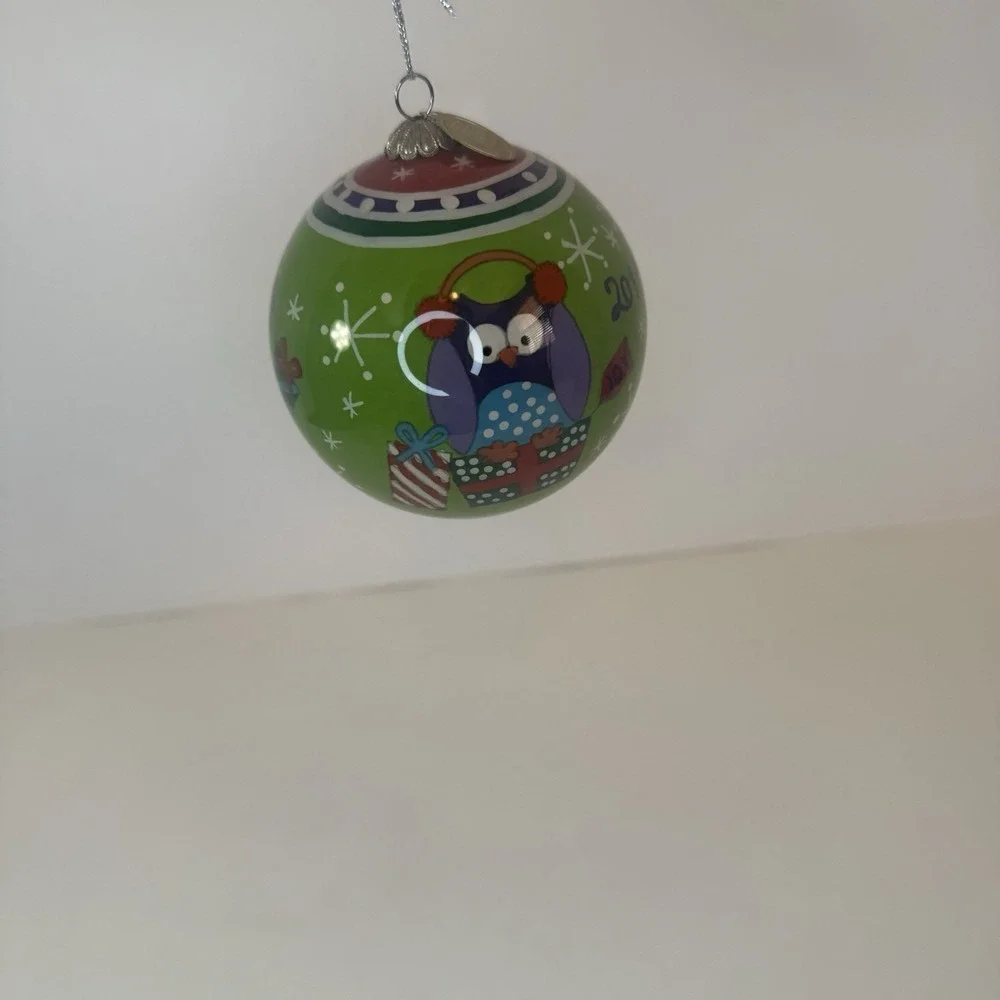 Pier One Collectible Li Bien Owls Ornament 2014 B Beautifully Made‎ Christmas